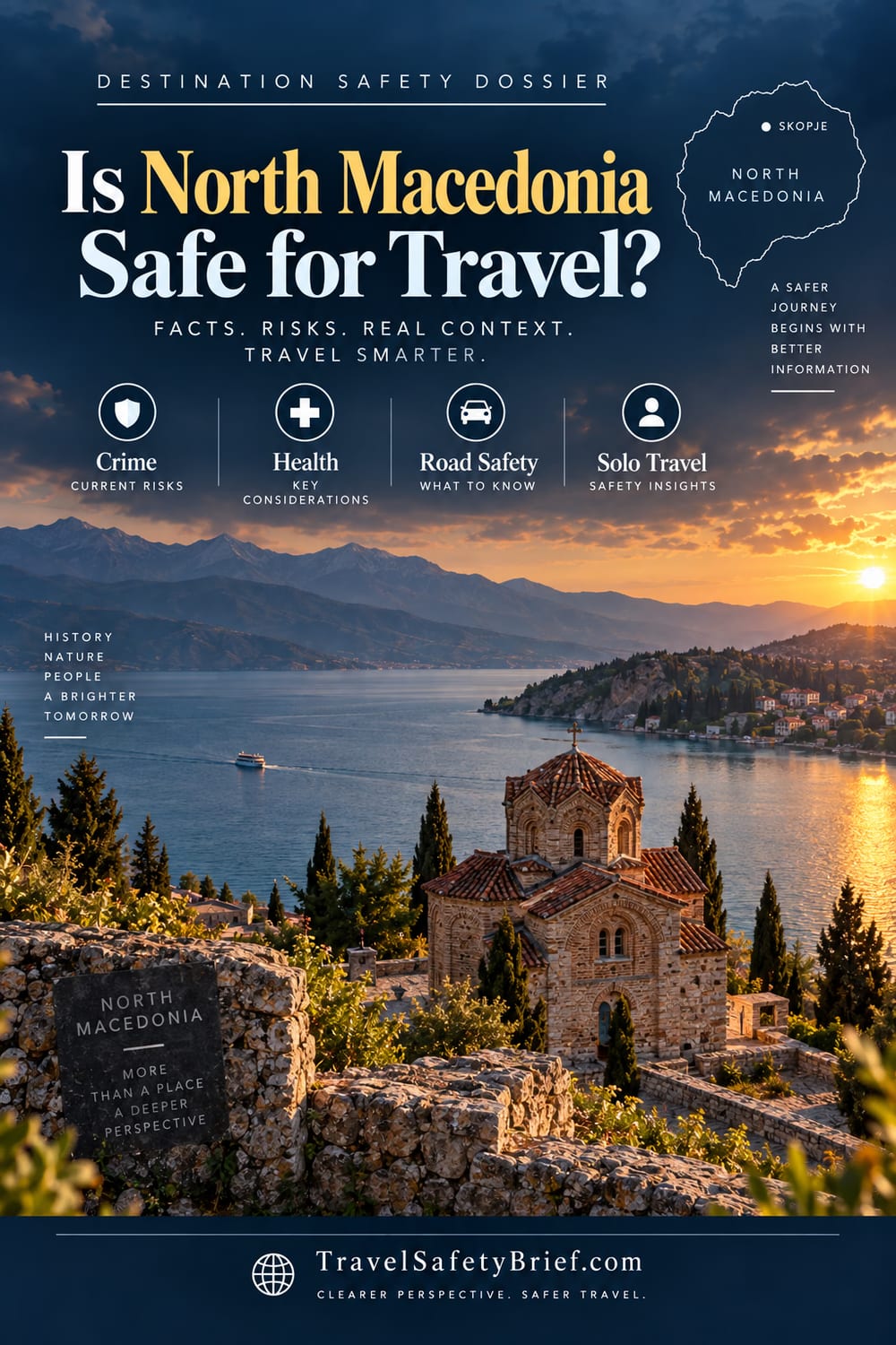 Pinterest pin: is North Macedonia safe to visit? Travel safety at a glance